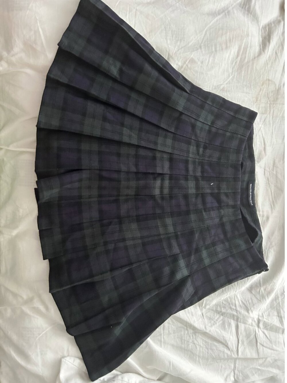 Brandy Melville pleated skirt, 1 size fits all, Colors: navy blue, green (plaid)